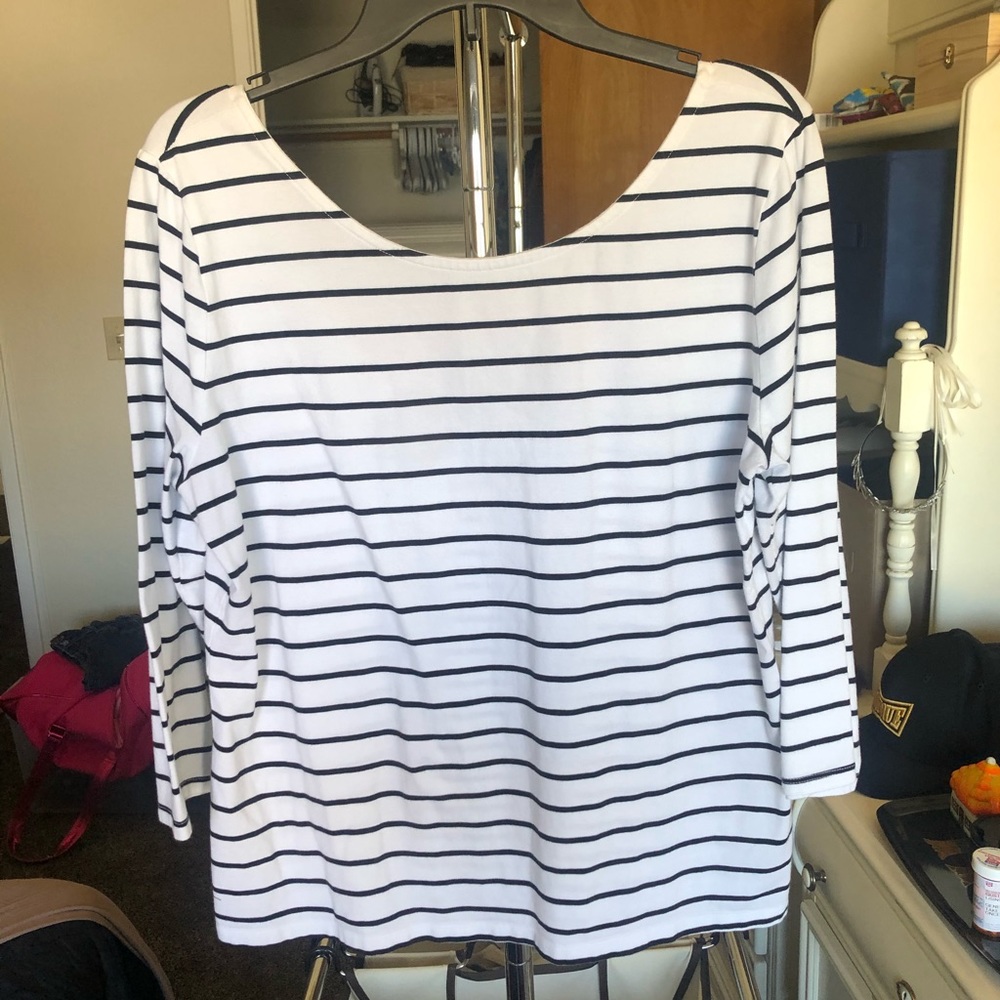 SOLD A New Day Scoop Back Top